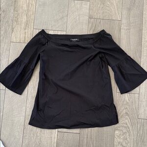 Lafayette 148 New York Black Off-Shoulder Blouse